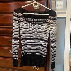 White House Black Market Size M, multicolor, form fitting sweater.